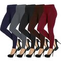 Damen-Leggings dick Winter Damen Thermo Vlies gefüttert hochtaillierte Leggings 8-18