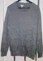 Damen Pullover mit Lurex Gr. XL 42/44 von H&M neuwertig Grau/silber festlich TOP