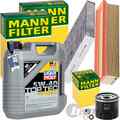 MANN INSPEKTIONSPAKET+5L LIQUI MOLY 5W-40 ÖL passend für RENAULT CLIO 4 LOGAN 2