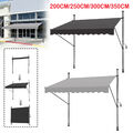 200cm-350cm Balkonmarkise Klemmmarkise Alu Sonnenschutz Höhenverstellbar Markise