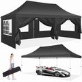 Pavillon 3x3/3x6m Partyzelt Gartenzelt  Wasserdicht Faltpavillon Pop Up Festzelt