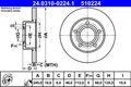 2x ATE Bremsscheibe PowerDisc 24.0310-0224.1 für VW PASSAT AUDI A4 B5 Variant