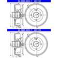 2X ATE 203mm BREMSTROMMELN HINTEN PASSEND FÜR NISSAN MICRA NOTE RENAULT CLIO