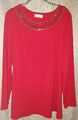 Helena Vera 🌺 Designer Shirt Blusenshirt Tunika 🌺 Gr. 44/46; XL-2XL 🌺 Rot 