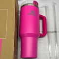 Thermobecher mit Strohhalm und Henkel, 1200ml 40oz Kaffeebecher To Go mit Deckel