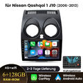 9'' Android 13 Autoradio Für Nissan Qashqai 1 J10 GPS Navi CarPlay BT 5.0 128GB