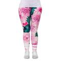 cosey - bedruckte bunte Leggins Leggings (Größe 34 - 44) - Design Crysanthemen