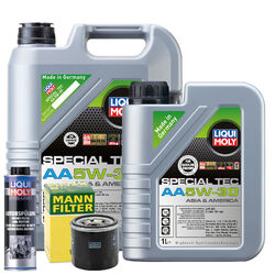 Motoröl 5W30 LIQUI MOLY Special Tec Aa 6L +MANN Ölfilter +Spülung