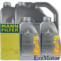 12L ORIGINAL MERCEDES MOTOROEL 5W40 MB 229.5 MIT MANN FILTER OELFILTER HU 7010 z