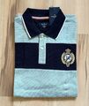 NEU! HACKETT LONDON Herren Classic Fit Crest Poloshirt Gr. L Blau Grau Mint