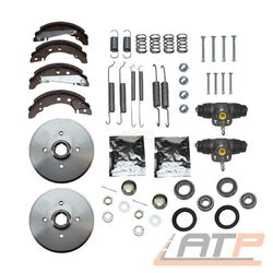 2x BREMSTROMMEL + BREMSBACKEN +BREMSZYLINDER +RADLAGER HINTEN FÜR RENAULT CLIO 2### INKL. ZUBEHÖRSATZ BREMSBACKEN // ABS-RING ###