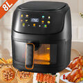 Heißluftfritteuse XXL Air fryer Backofen Fritteusen Heißluft Friteuse Grill 8L