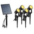 4 in 1 LED Solarstrahler Solarleuchte Solarlampe Gartenstrahler Spot Light IP65