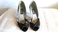 Elegante Pumps, schwarz,  Gr. 38, ca. 8 cm Absatz, extravagant, wenig getragen