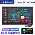 7" Apple Carplay Android 13 Autoradio Stereo GPS SAT Nav RDS WIFI 2+32G 2DIN Kam