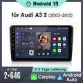 9'' Android13 Für Audi A3 S3 RS3 Autoradio GPS RDS Nav Sat WIFI BT Carplay 2+64G