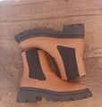 Neuwertige EVEN&ODD Stiefeletten Gr 43 Cognac Plateaustiefel Ankle Boots 