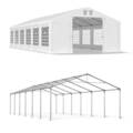 5x12m Partyzelt Bierzelt Gartenzelt Festzelt Pavillon 12x5 weiß DasCompany PVC S