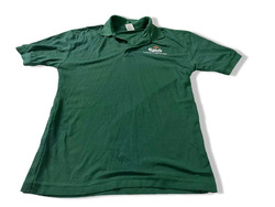 Vintage Men's Fruit of the loom Carlsberg green polo shirt in M|L29 W18| SKU4114