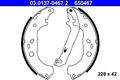 ATE BREMSBACKEN SATZ 228mm MIT HEBEL HINTERACHSE PASSEND FÜR FORD FOCUS