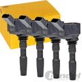 4x HELLA ZÜNDSPULE 4 POLIG für AUDI A1 A3 A4 SEAT IBIZA SKODA VW CADDY 4 GOLF 7