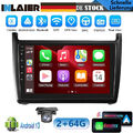 9" Android 13 Autoradio CarPlay Für VW Polo 6R 6C 2009-2017 GPS NAVI RDS +Kamera