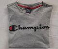 Champion Herren - Classic Logo Langarm T-Shirt Longsleeve Grau Größe L