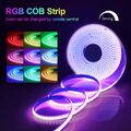 5m-20m COB LED Streifen 12V 24V RGB RGBW RGBWW Stripe Dimmbar keine Lichtpunkte