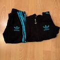 adidas Kinder Jogginganzug | Schwarz / Blau | Größe 98 - 104