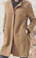 ALBA MODA Dame Longjacke Übergangs-Mantel Kochwollqualität camel Gr 40 NEU HB86