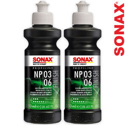 2x SONAX PROFILINE NP 03-06 Lackpflege Lackpolitur Poliermittel 250ml