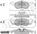 metelli 22-0291-0 Bremsbelagsatz für Scheibenbremse Bremsbelagsatz für Ford 