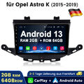 2+64GB CarPlay Für Opel Astra K 2015-2019 9" Android 13 Autoradio GPS Navi WIFI 