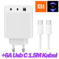 Original Xiaomi Mi Poco Redmi Note 67W GaN 2C1 Adapter Ladegerät Usb C Ladekabel