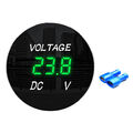LED Digital Voltmeter DC 12V 24V Panel-Meter KFZ Auto Motorrad Spannungsanzeige