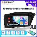 Autoradio Carplay 8Core DAB+ 4+64G Android13 GPS BT Für BMW 5er E60 E61 E63 E64