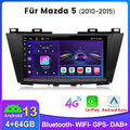 Für Mazda 5 2010-2015 Android 13 Autoradio GPS NAVI WIFI BT FM DAB Carplay 4+64G