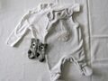 4tlg. Babyset , Strampler u. Pulli in Nicki, und Söckchen, Gr. 56, Newborn