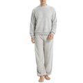 riemot Herren Weich Winter Warm Lang Lounge Set Pyjama Schlafanzug Nachtwäsche