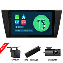 CAM+DVR+DAB+Für BMW E90-E93 Android 13 6+64 8Kern 9" QLED Autoradio Navi CarPlay