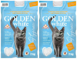 Bentonit Katzenstreu Golden Grey White mit Lavendelduft 7kg x 2