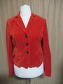 180 ST02 ST. EMILE Damen Samt Blazer Jacke ital. Gr. 42 DE 36 uni rot Samtblazer