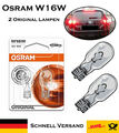 2x Osram W16W 12V 921-02B Standard Weiß Bremslicht Hecklicht Rückfahrlicht Birne