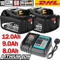 2X Original 18V 6.0Ah 12.0Ah Akku Für Makita BL1850 BL1830 BL1860B /Ladegerät DP