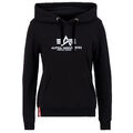 Alpha Industries New Basic Hoody Wmn Schwarz Damen Hoodie Kapuzen Sweatshirt