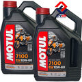 2x4 Liter Motul 7100 Motorrad Öl  4T Motoröl 10W60 Vollsynthetisch 10W-60 ESTER