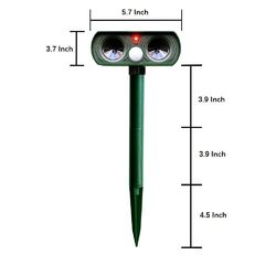 1-4x Ultraschall Katzenschreck Tiervertreiber Solar Vogel Abwehr Marder Schreck