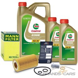 MANN-FILTER ÖLFILTER+7L CASTROL EDGE FST 5W-30 LL FÜR MERCEDES C-KLASSE W204# # # INKL. ÖLABLASS-SCHRAUBE MIT DICHTRING # # #