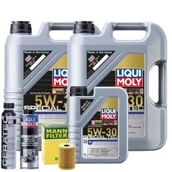 Motoröl 5W30 LIQUI MOLY Special Tec F 11L +MANN Ölfilter +Spülung +Cera Tec