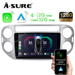 Android 13 CarPlay RDS GPS Navi für Autoradio VW Tiguan 5N 1NF 2007-16 Golf Plus